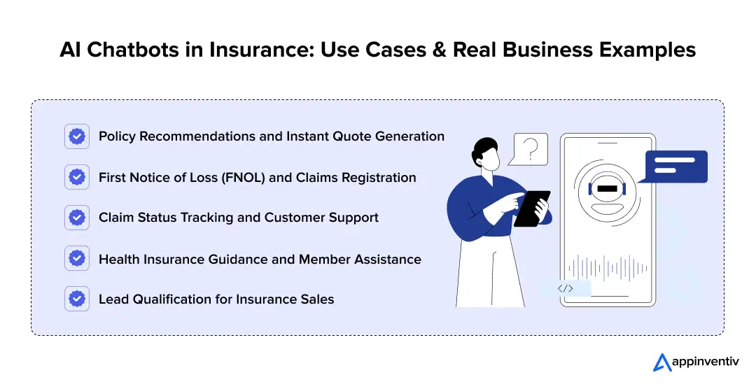 AI Chatbots in Insurance: Use Cases & Real Business Examples
