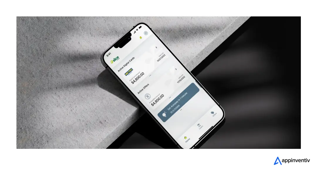 Slice app screen 