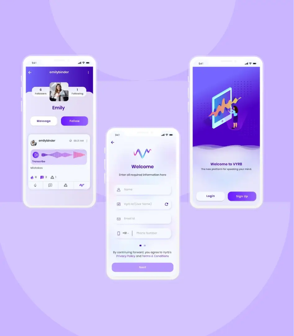 Voice-first social app for Bluetooth wearables